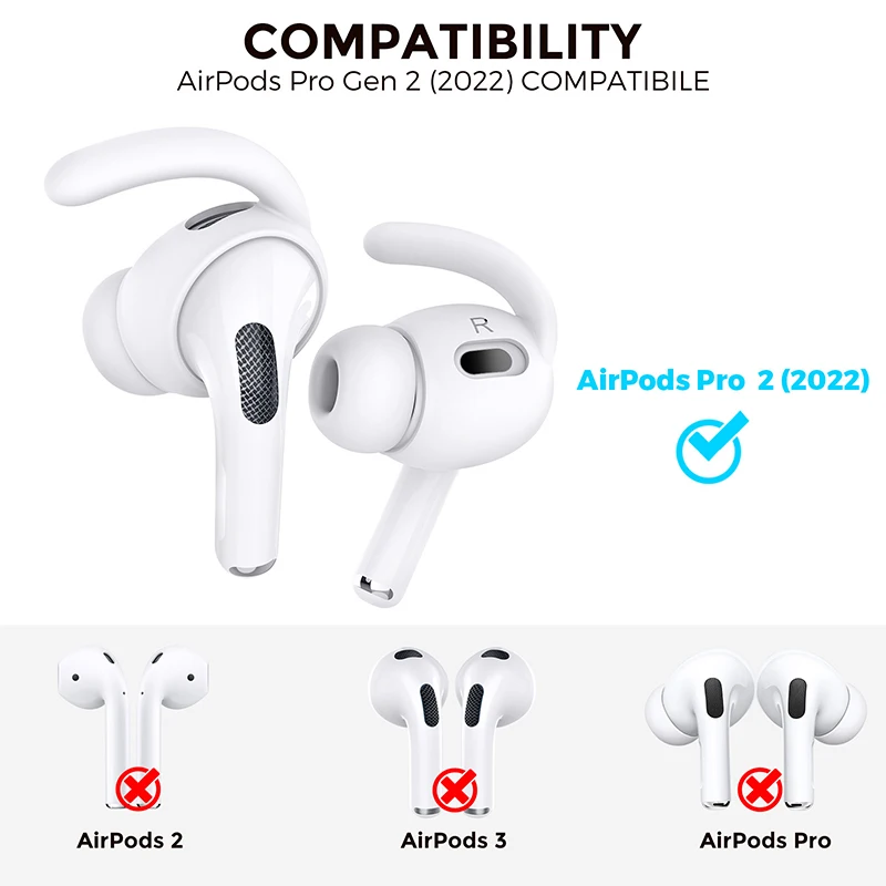 Apple Airpods Pro 2用イヤーフック,ヘッドフォンアクセサリー  