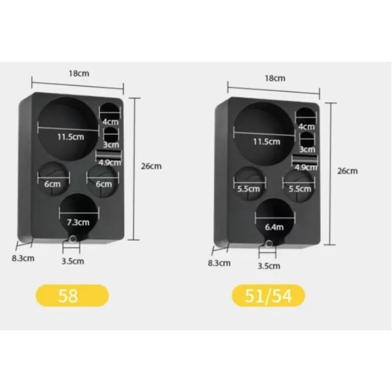 Espresso Coffee Grind Box Station with Tamper Hold...