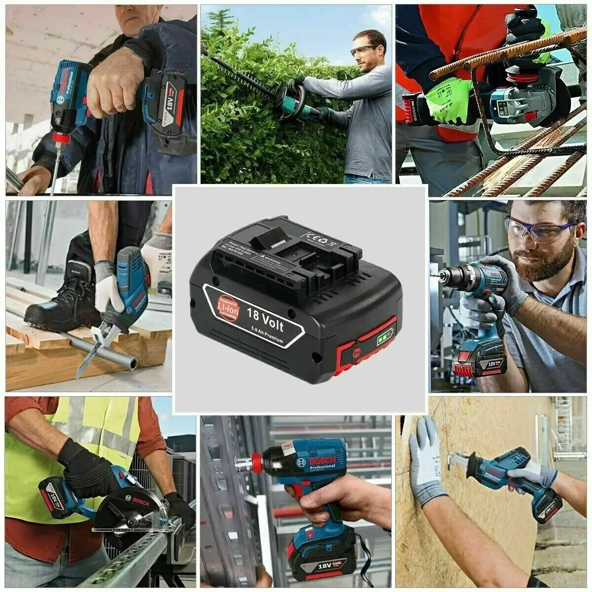 Bosch 18-V 4 Amp-Hour; Lithium Battery in the Power Tool Batteries