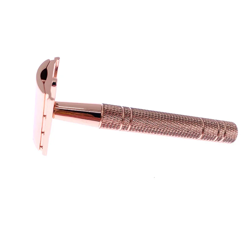 Rose Gold Razor Classic Double Edge Safety Razor For Mens Shaving&Womens Hair Removal Shaving Blades Manual Shaver