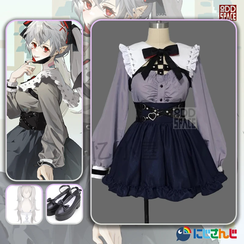 

Kuzuha Cosplay Costume Anime Vtuber Nijisanji Cosplay Skirt Reversal Change Cute Suit Girl Wig Shoes Cosplay Halloween Carnival