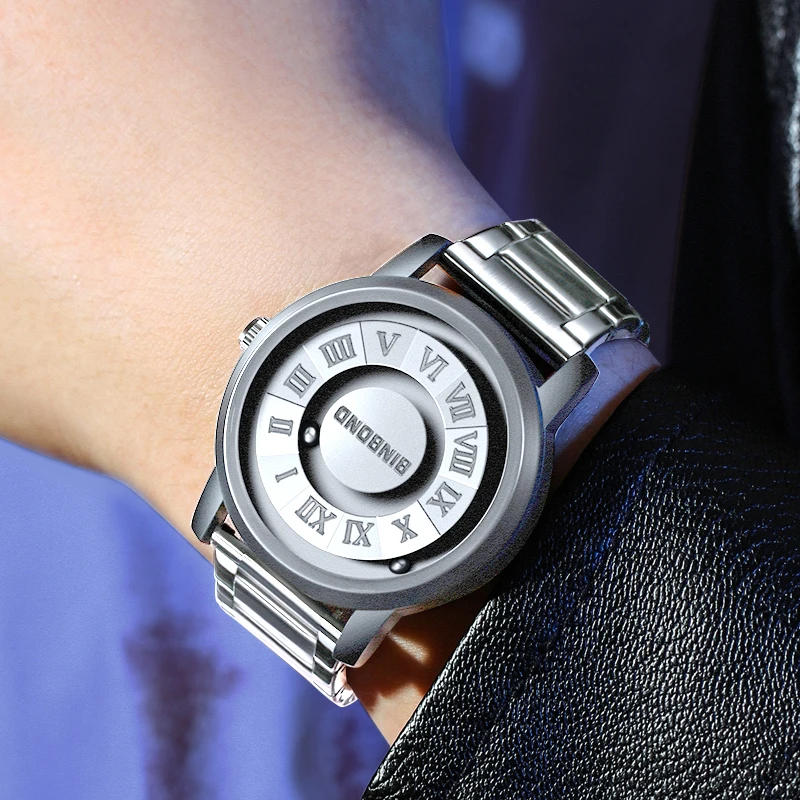 BINBOND Men Quartz Watches Top Brand Luxury Stainless Steel - Main Image