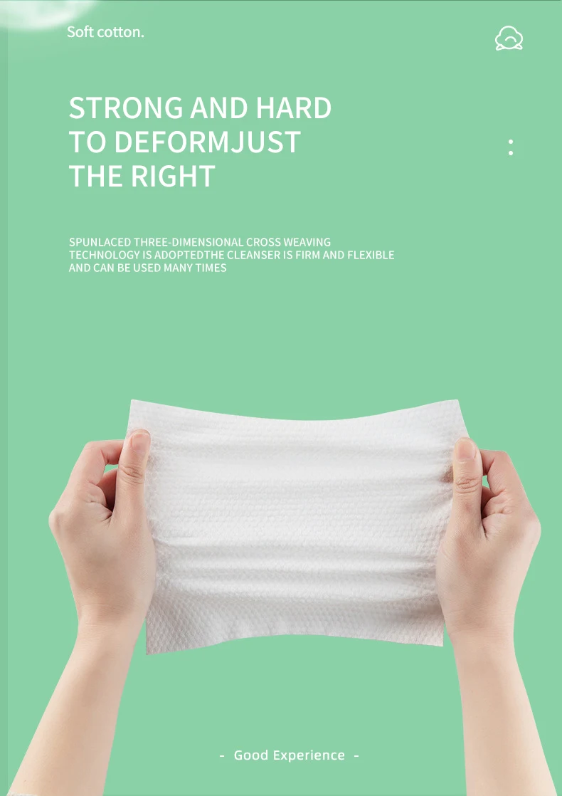 Description Picture 5 of item50pcs Disposable Face Wash Towel Extractable Cotton Soft Towel Cotton Beauty Salon Cleansing Face Wipe Towel Towelchaolian