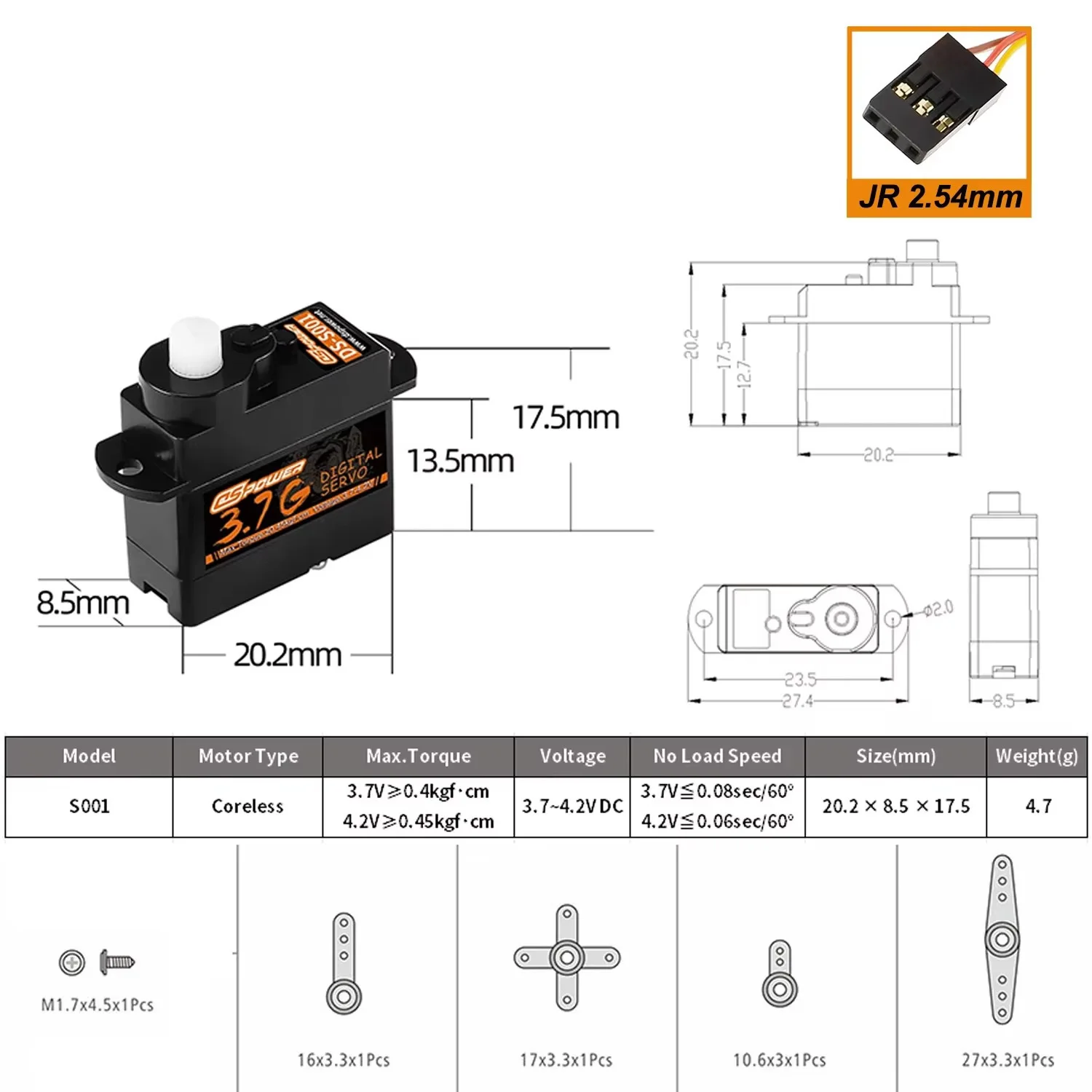 DSpower 3.7G Micro Digital Servo mit Kunststoff-/Metallgetriebe für RC Mini-Auto, Drohne, Flugzeug, WLtoys K969 K989 K999, Roboter, Boot, Modellteile – Detail 16