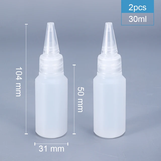 2/5/10PCS Plastic Small Squeeze Bottles with Cap Food Grade Bottle for