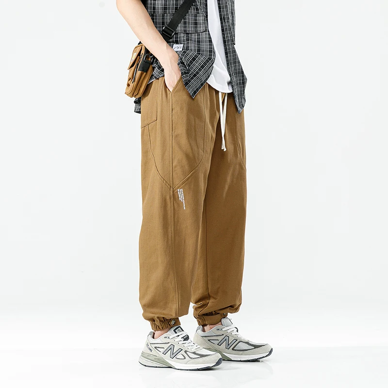 

Cargo Pants Men Wide-Leg Casual Pants Hip Hop Sweatpants Male Harajuku Korean Overalls Autumn Trousers Streetwear Big Size 5XL