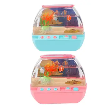 Artificial Fish Tank Accessory with Moving Fish Interactive Mini for Home 1
