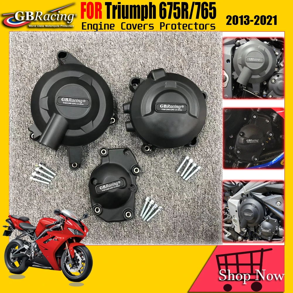 Custodia Protettiva Per Copertura Motore Moto Per Gb Racing Per Triumph Daytona 675R 2013-2016 Street Triple 765 2017-2021 Moto2