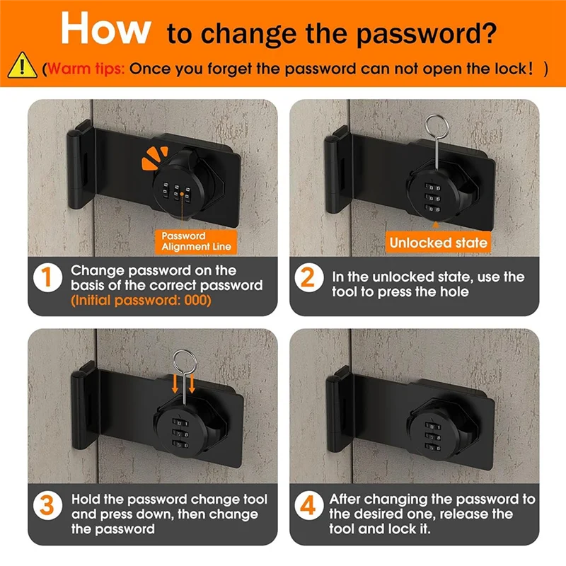 Keyless Cabinet Combination Latch,Cabinet Password Locks For Cabinet,Mailbox,Office File Cabinet Lock 90&deg;Angle Easy To Use Black