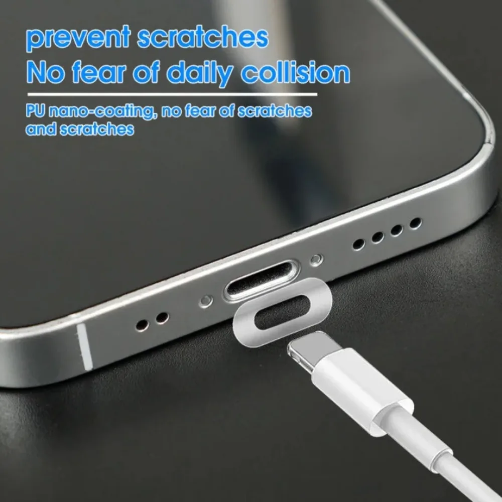 Type-C Charging Port Protector Film Camera Button Stickers for iPhone 17 16 Pro Max Soft Tempered Glass Film Dustproof Stickers 6