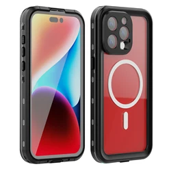 Shellbox Professional IP68 Waterproof, Shockproof, and Dustproof 360° Protective Phone Case - iPhone 15 Plus (Black)