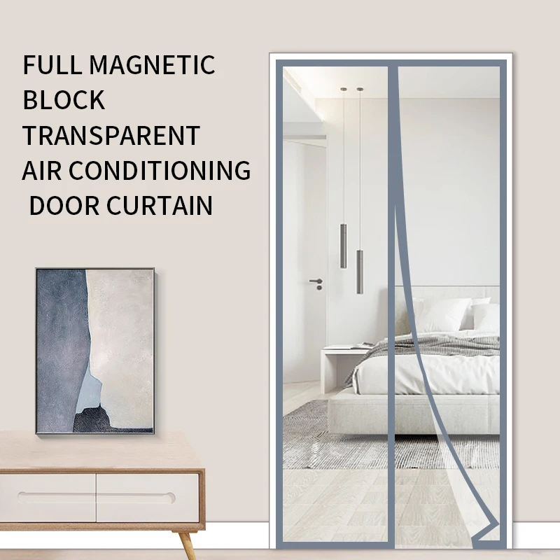 ستارة باب مكيف هواء بلاستيكية ناعمة شفافة، ستارة ت...