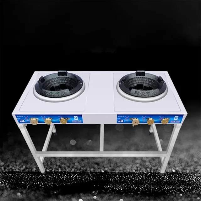 Flameout Protection Fierce Fire Stove Commercial Liquefied Gas Natural Gas Cooktop Stainless Steel Single Double Kitchen Stove