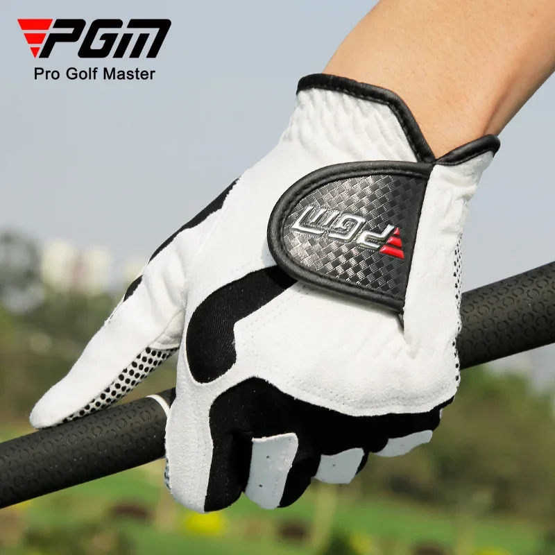 PGM Professional Golf Gloves Microfiber Cloth Fabric Breathable Non-Slip Gloves Club Swing Putting Training Men Gloves ST017 4