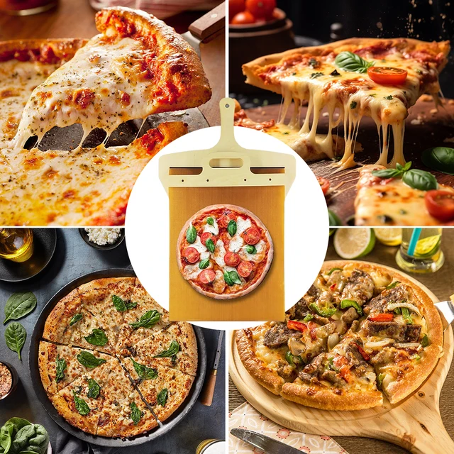 Pelle à Pizza Coulissante Magique Antiarina, Spatule avec Manche en Bois,  Lève-Gâteau, Transfert Escalade, Cuisine - AliExpress