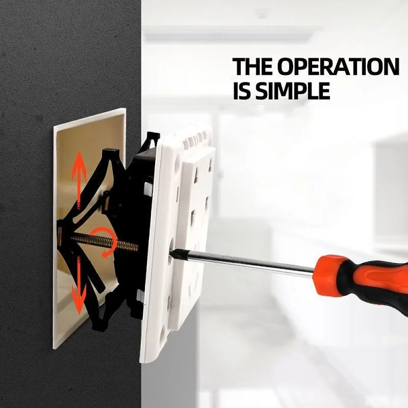Wall Switch Socket Repairer New 10pcs Wall Mount Old Socket Switch Cassette Repair Tool 86mm Dark Box Repairer Support Rod Fixed Electrician Accessories