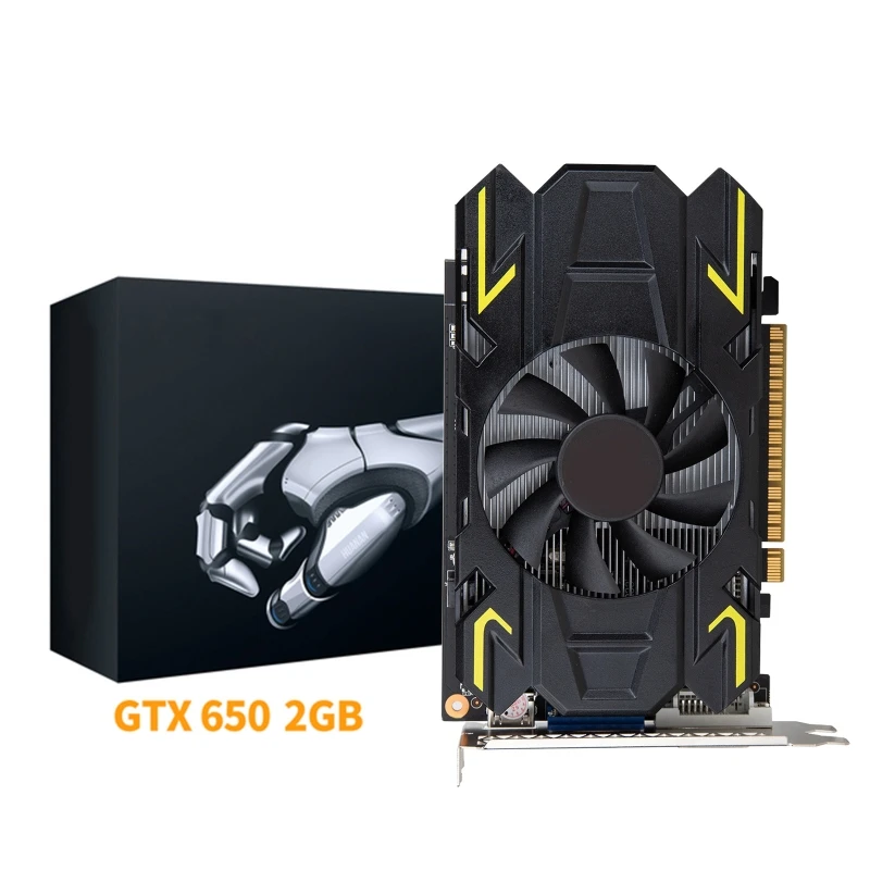 Professional GTX650 2GB GDDR5 128 Bit Direct Gaming Graphics Card PCI Express 3.0 16X with Single Cooling Fan VGA Cards good video card for gaming pc