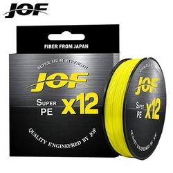 Premium Braided Multifilament Fishing Line - 12 Strands, Saltwater & Sea Fishing - 100M - 0.40mm - 92LB (Yellow)