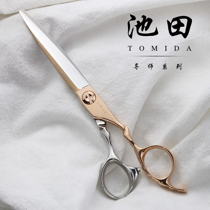 Description Picture 4 of itemTaiwan TOMIDA Comprehensive Barber Flat Scissors Gold Scissors Hairdressers Special Non-trace Thinning Teeth Scissors