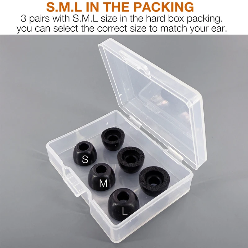 Foam Eartips Compatible with Skullcandy Rail ANC/Dime 3/Dime 2/Push Active/Push ANC Active/Grind Fuel/Sesh ANC/Sesh Evo