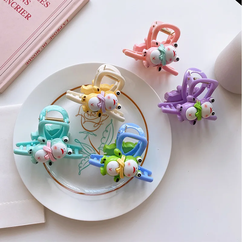 Fashion Sweet Cartoon Frog Hair Claw Women Colour Funny Cute Shark Clip Headwear Girl Ponytail Headdress Hair Accessories Gift 64191 type truck recommended gender boy girl product colour red white