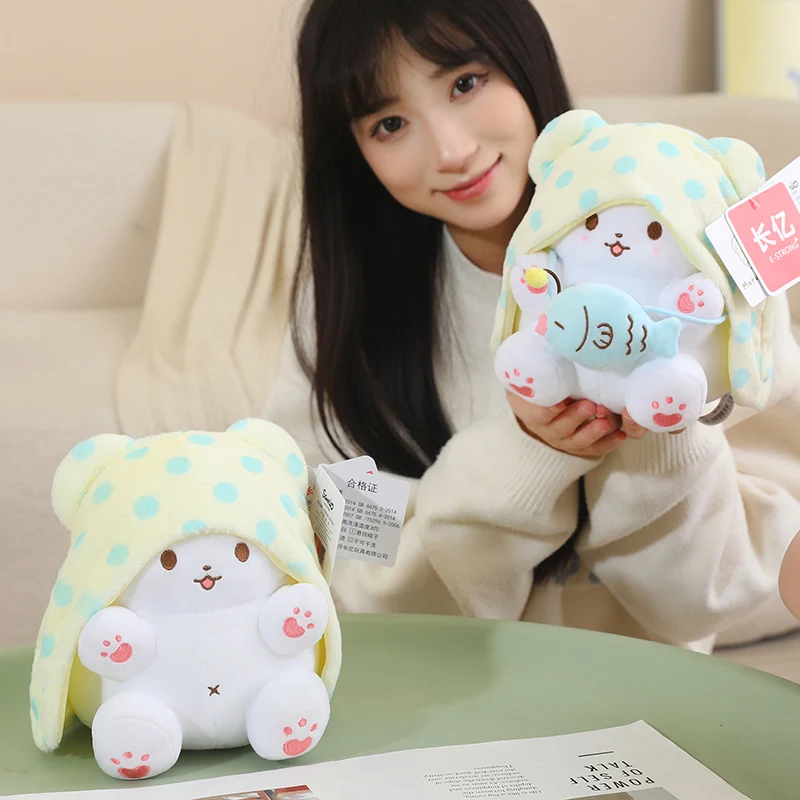 산리오 마루모후비요리 담요 곰 헬로 키티 봉제 인형 장난감, 멜로디 쿠로미 봉제 베개 장난감, 봉제 펜던트 선물,
