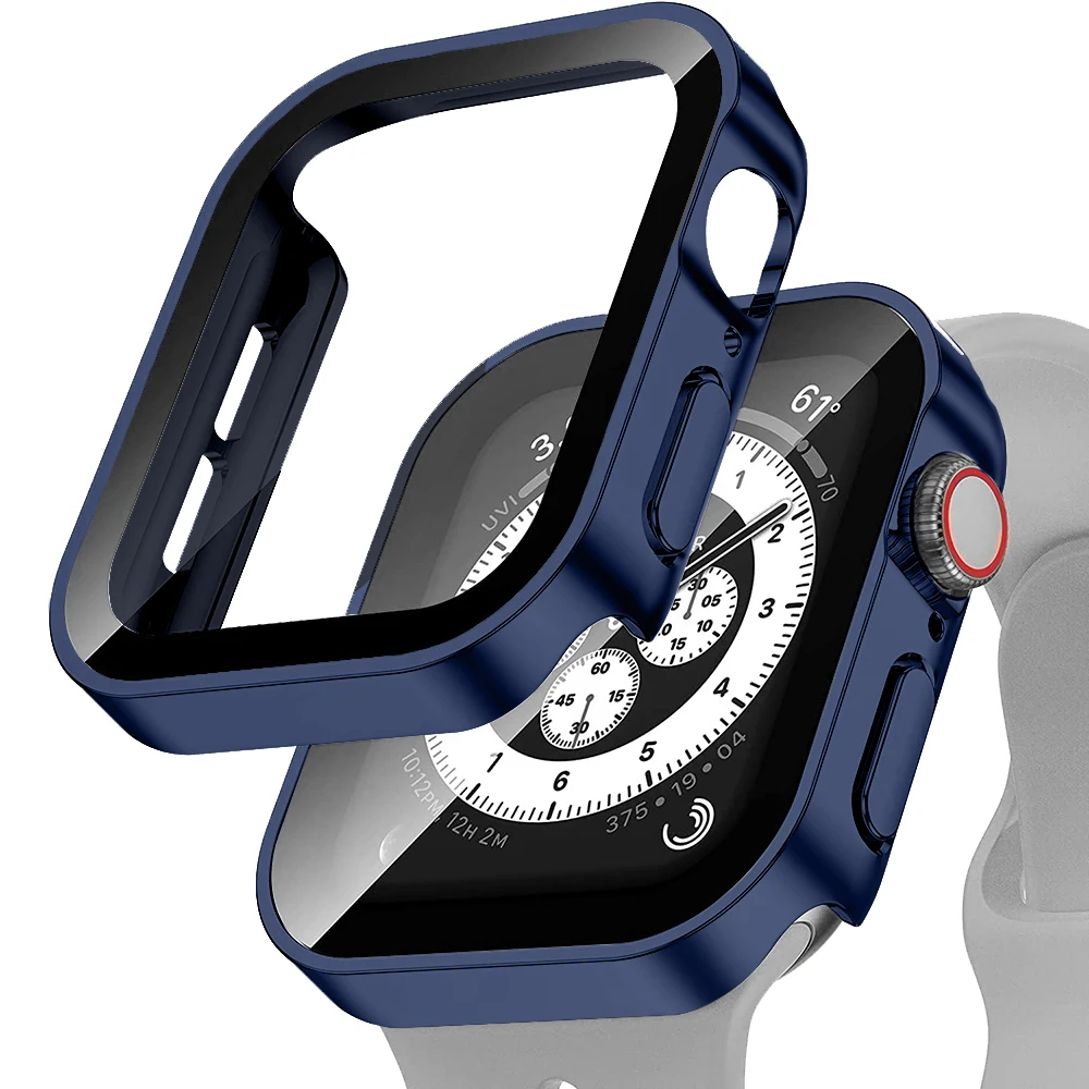 Durable Waterproof Apple Watch Case with Screen Protector and Straight Edge Bumper