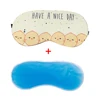 1pc Sleeping Eye Mask Soft Padded Sleep Travel Shade Cover with Ice Compress Gel Travel Rest Eye Shade Cover Blindfold 1