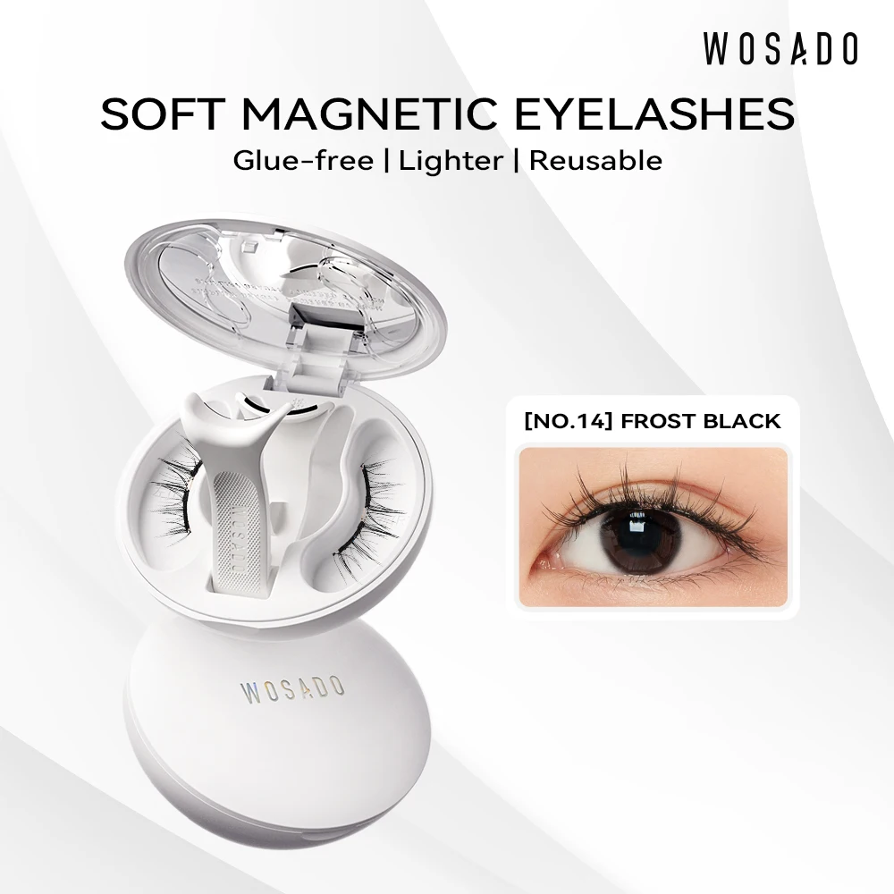 Eyelash Extensions WOSADO Magnetic Lashes No.14 FROST BLACK Reusable False Eyelashes
