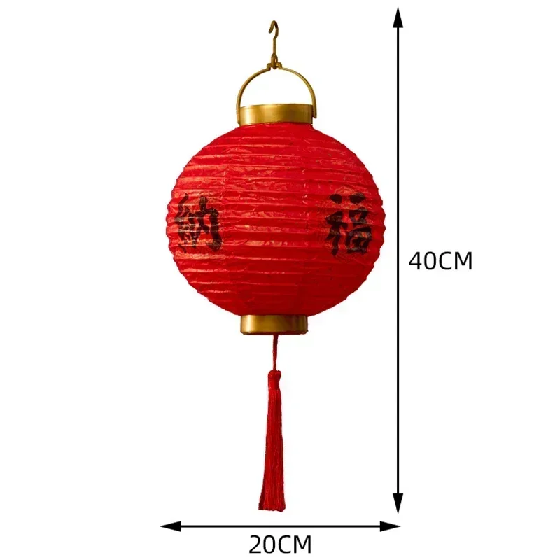 Chinese lamp LED Glowing classical red paper lantern DIY Assemble Paper Lanterns Spring Festival Children Gifts New Year Decor 2