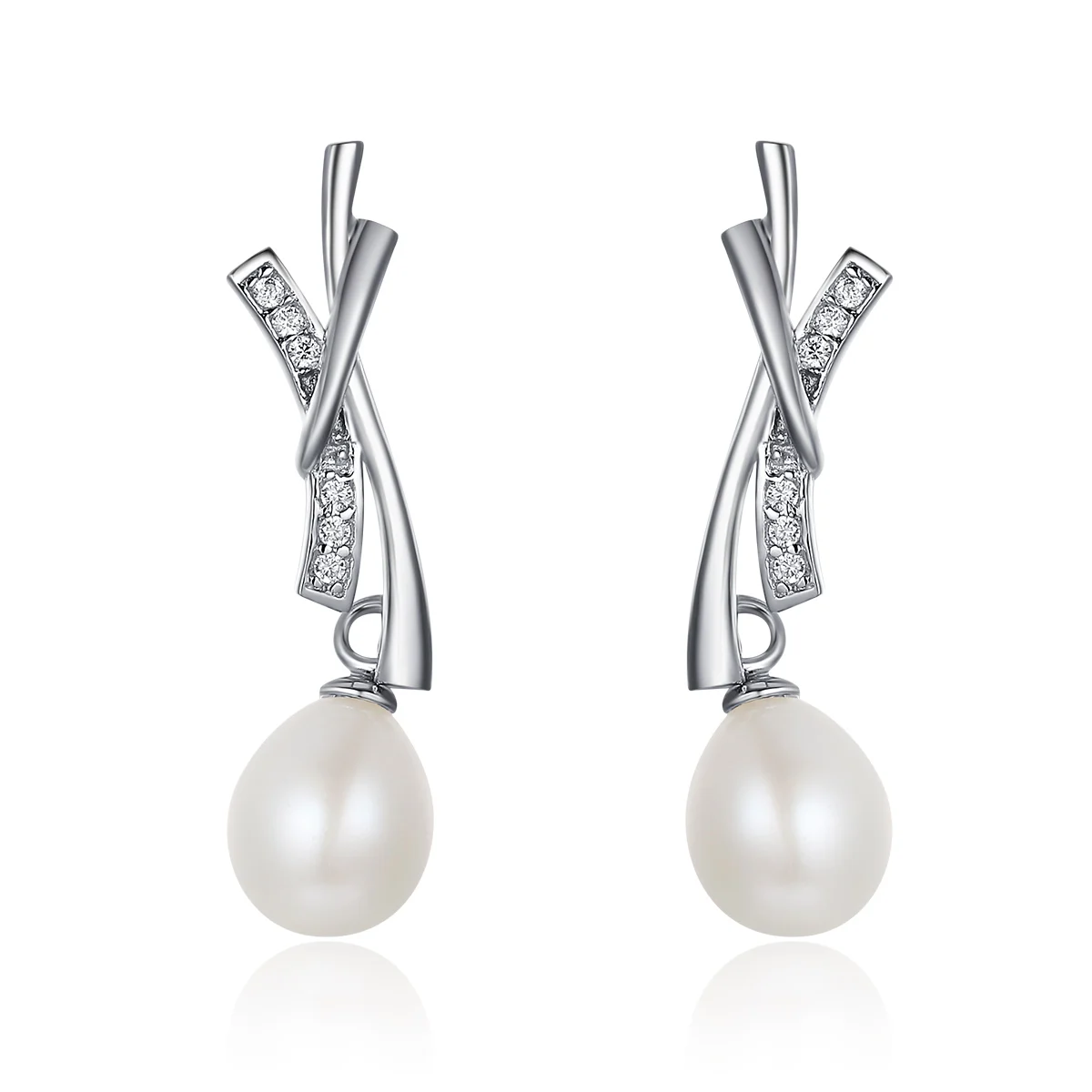 SE5 Trendy Elegant Big Simulated Pearl Long Earrings For women Pearls String Statement Dangle Drop Earrings 1