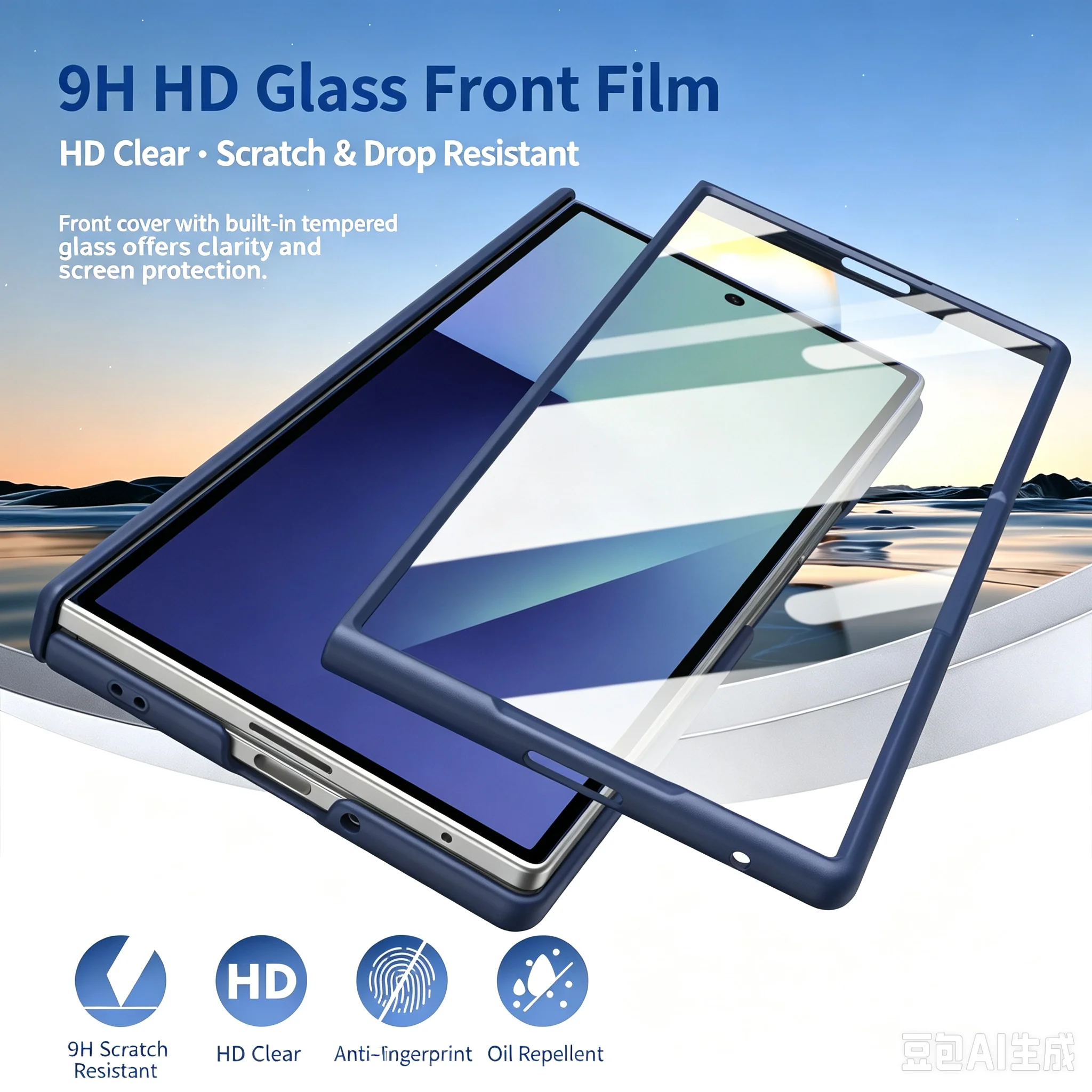 Premium Ultra Thin Magnetic Ring Protective Case with Full Hinge Protection