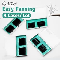Qeelasee 4 boxes of Mixed Length Auto Flowering Rapid Blooming Fan Easy Eyelashes 1