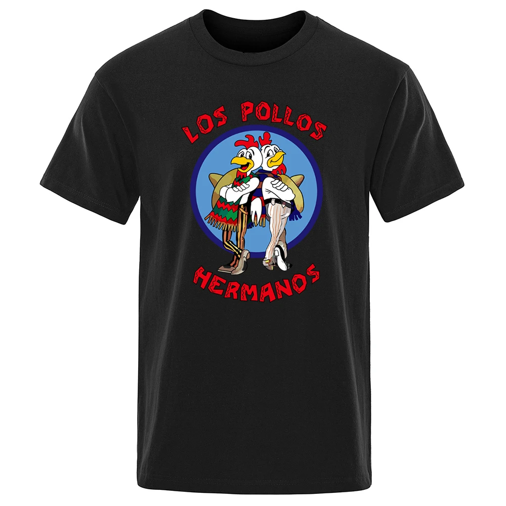 Camisetas de moda para hombre, camiseta de LOS POLLOS Hermanos para hombre, camiseta de manga corta Hipster, Tops de gran oferta 2022