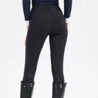 Spring and summer riding pants women's knitted high-stretch, slim-fitting silicone riding pants tight riding pants breathable we 1