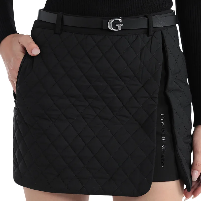 PGM Women Golf Short Skirt New Lady Clothing Autumn and Winter Warm A-line Skirt Sports Comfortable Girl Wear QZ096