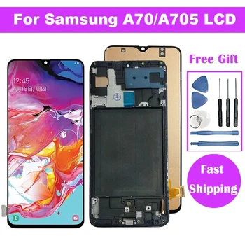 Incell Pantalla Per Samsung A70 SM-A705F A705FN/DS Display Schermo Con Telaio Touch Screen Digitizer Assembly Parti di Ricambio