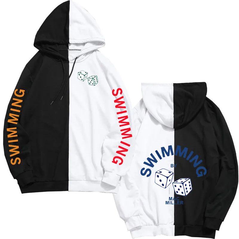 

2022 Stitching Thin Section Summer New Swimming Unisex Oversized Hoodie Sweatshirt Tracksuit Fashion Casual Men K-pop Clothes