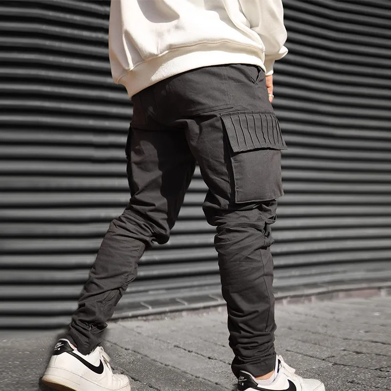 Men's Multi-pocket Casual Cargo Pants Outdoor Sports Streetwear Running Workout Joggers Trousers Male Gym Fitness Sweatpants 5