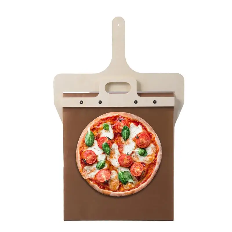 

Wooden Sliding Pizza Shovel Portable Pizza Peel Pizza Spatula Paddle with Handle Baking Supplies Kitchen Tools for Ovens