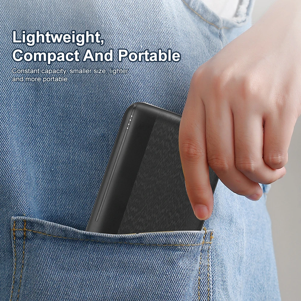 10000/20000mAh Power Bank 5V/2A Micro/Type-C Out Portable Fast Charger External Battery Pack for Heating Vest Jacket