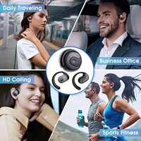 OWS Wireless Headphones Bluetooth Headset with Mics HiFi Stereo Sound Earphones Smart Touch Sports Waterproof Earbuds for phone 6