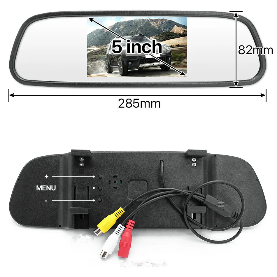2.4g wireless Car Monitor Rearview Mirror 5 inch Auto Parking System for LED Night Vision Backup Reverse Camera Car RearView Cam