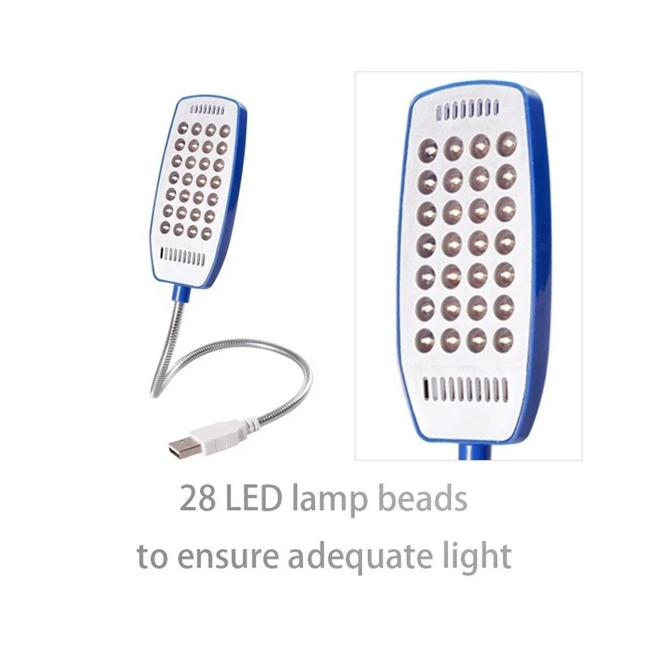 28LEDs Reading Lamp LED USB Ultra Bright Book Light Eye Care Flexible Table Lamps Night Lamp For PC Laptop