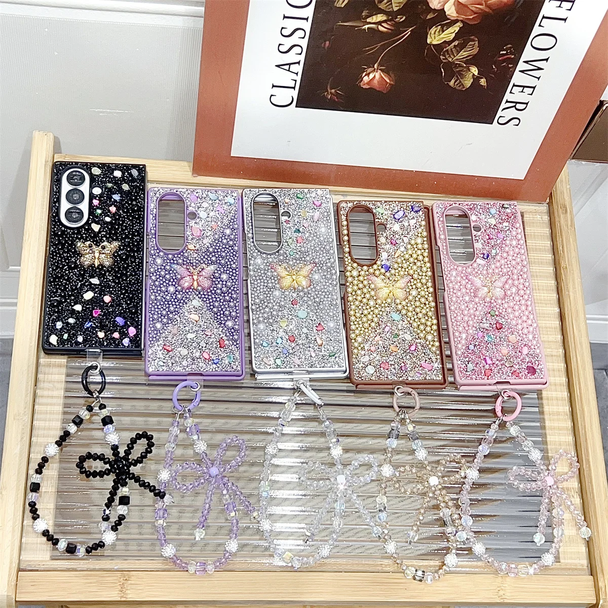 Diamond Butterfly Phone Case For Samsung Galaxy Z Fold_voghion.com
