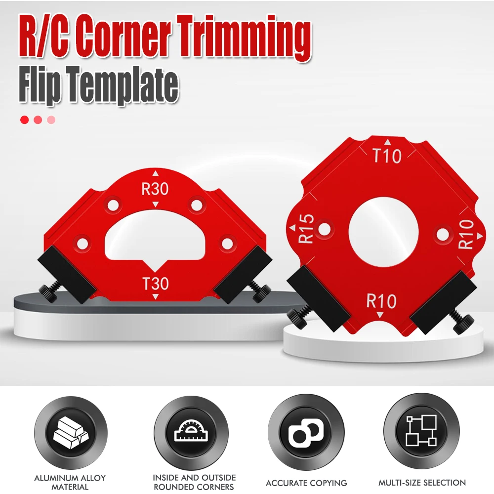 Radius Jig for Precision Woodworking, Reusable Corner Positioning Tool