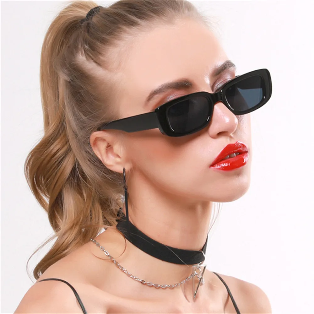 

Retro Women Sunglasses Small Rectangle Sun Glasses UV400 Protection Eyewear Fashion Leopard Print Square Frame Eyeglasses Shades