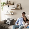 Floating Wooden Shelves Display Shelf Solid Wood Shelves Wall Storage Rack for Bedroom Kitchen Home Decoration Plant Holder 5