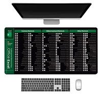 For Excel Common Shortcuts Large Professional Shortcut Keys Mouse Pad Desk Mat Office Software Keyboard Mousepad Y2K Cheat Sheet 2