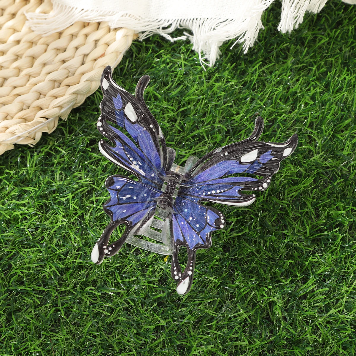 Acrylic Hairpin Hair Grab For Women Sweet Butterfly Hair Claw Hair Clip Korean Ponytail Headdress Temperament Party Hair Claw